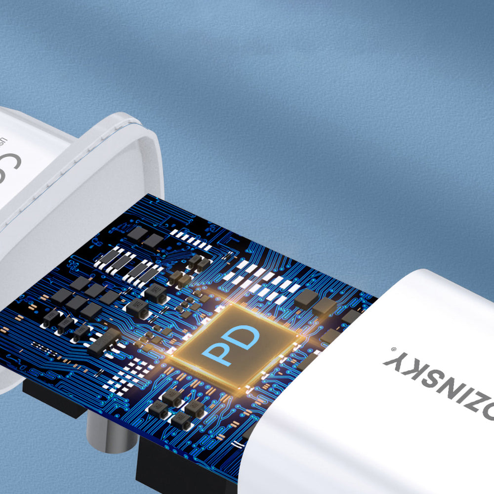 Wozinsky WGWCCW USB-C sienas lādētājs 20 W PD/QC, balts