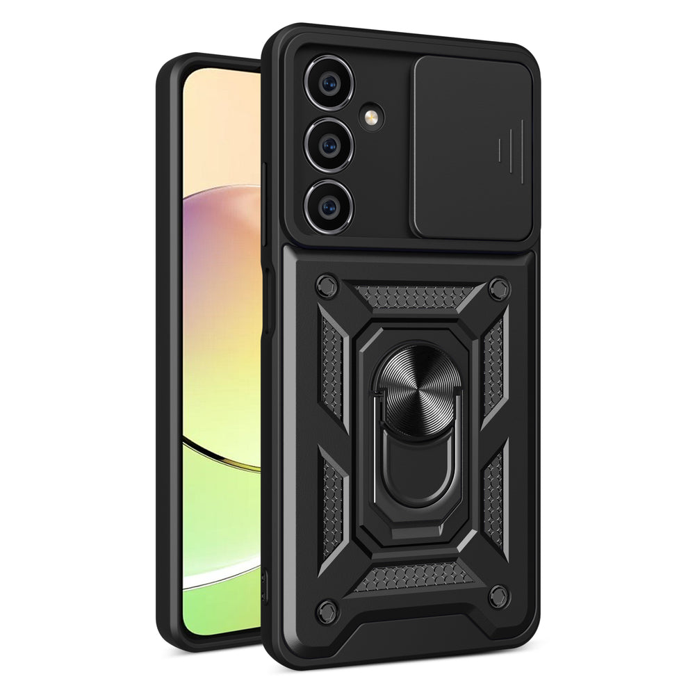 Aizsargvāciņš Samsung M54 with camera cover – Hybrid Armor Camshield, melns
