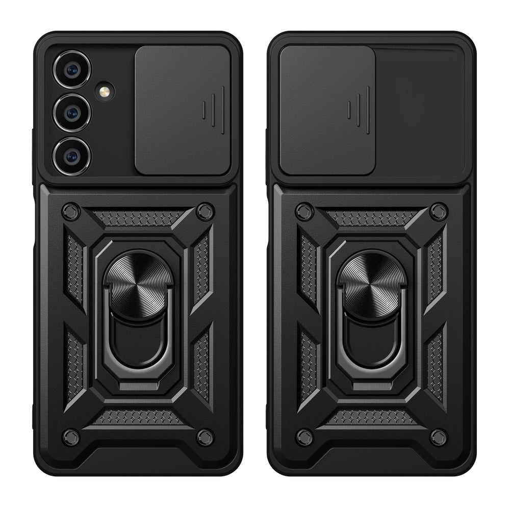 Aizsargvāciņš Samsung M54 with camera cover – Hybrid Armor Camshield, melns — attēls 2