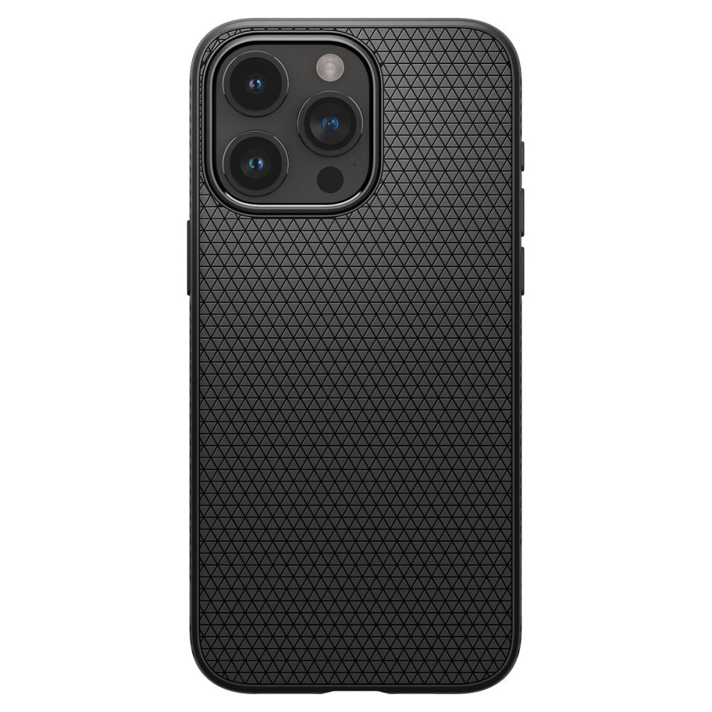 Aizsargvāciņš iPhone 15 Pro Case – Spigen Liquid Air, matēti melns — attēls 2