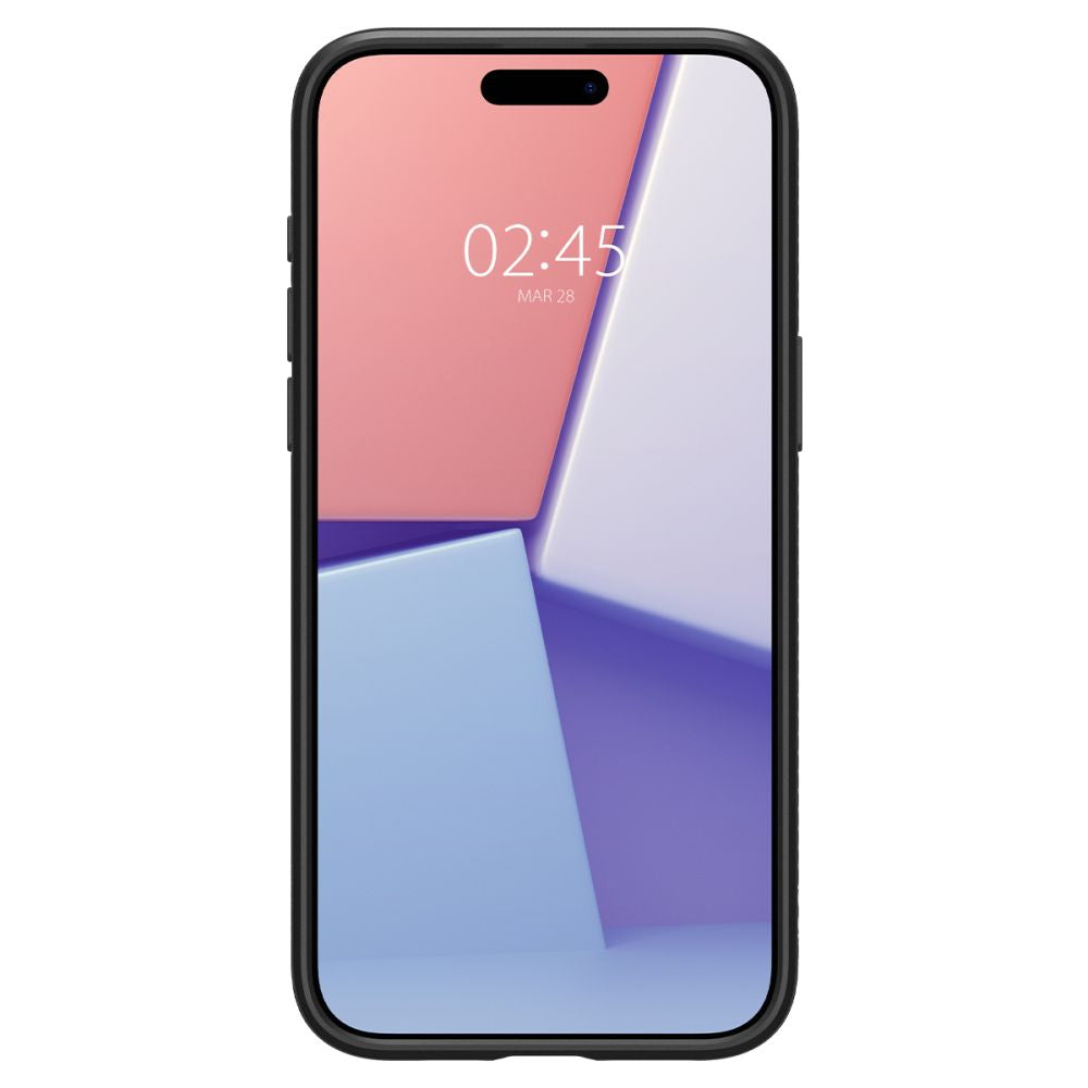 Aizsargvāciņš iPhone 15 Pro Case – Spigen Liquid Air, matēti melns — attēls 3