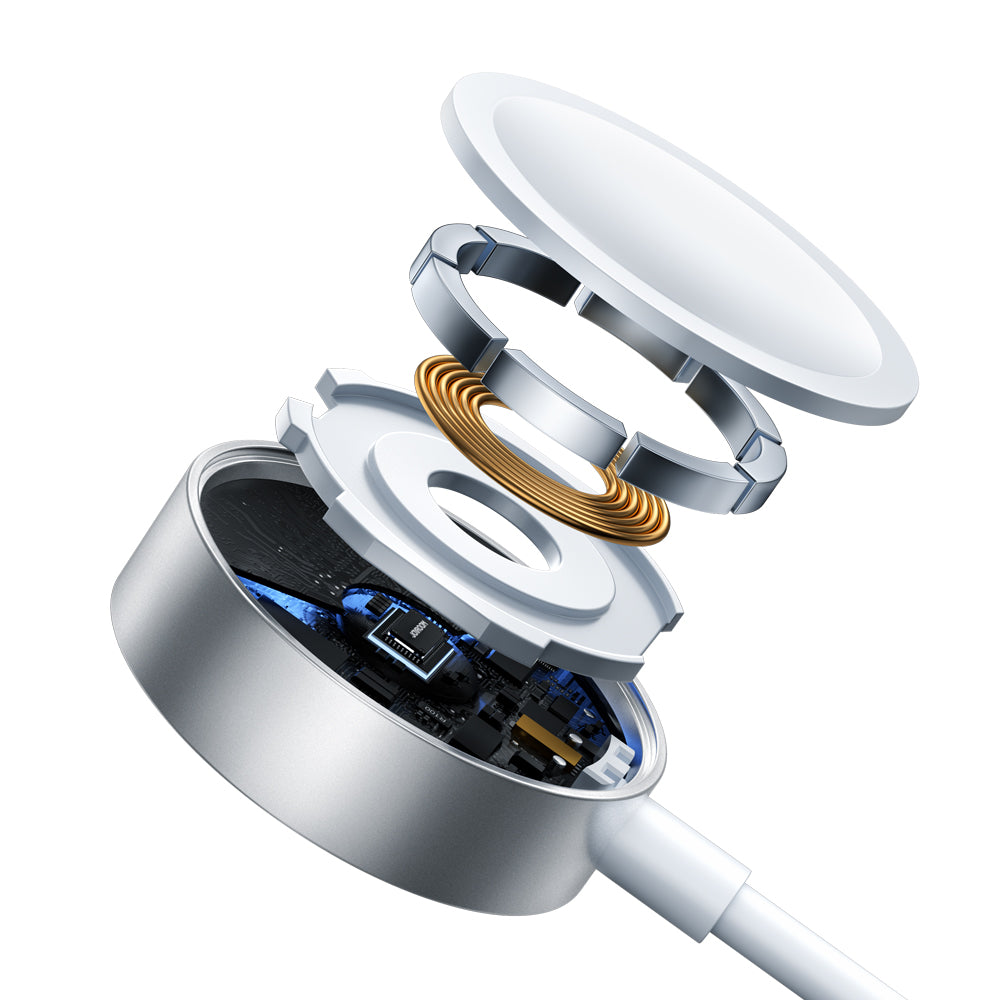 Kabelis Joyroom S-IW008 3-in-1 cable magnetic charger USB-A - Lightning/USB-C 1.2m - white — attēls 2