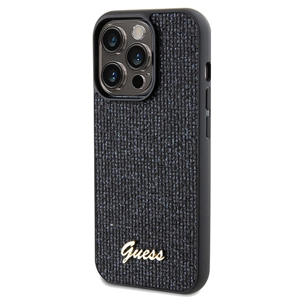 Aizsargvāciņš iPhone 14 Pro Max – Guess Disco Metal Script, melns — attēls 2