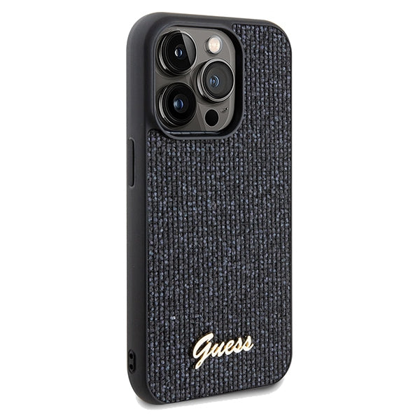 Aizsargvāciņš iPhone 14 Pro Max – Guess Disco Metal Script, melns — attēls 4