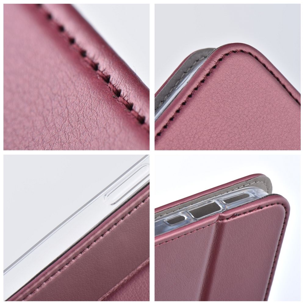 Aizsargvāciņš Xiaomi Redmi Note 13 Pro 4G – SMART MAGNETO, bordo — attēls 4