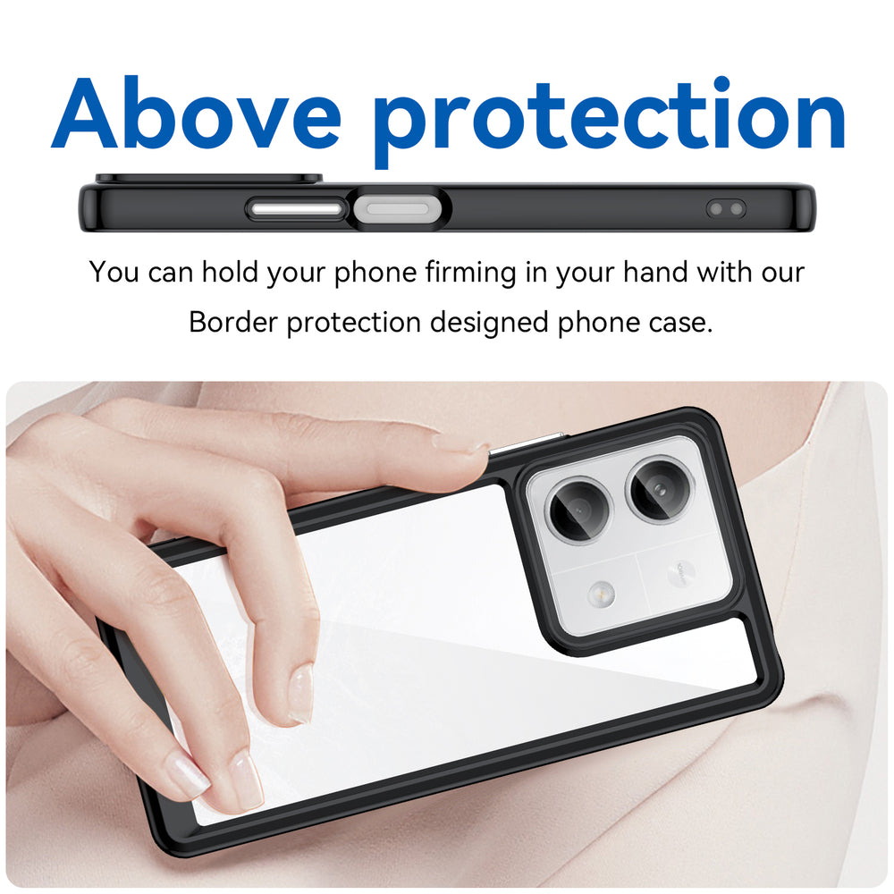 Aizsargvāciņš Xiaomi Redmi Note 13 Pro+ – Outer Space with gel frame, melns — attēls 4
