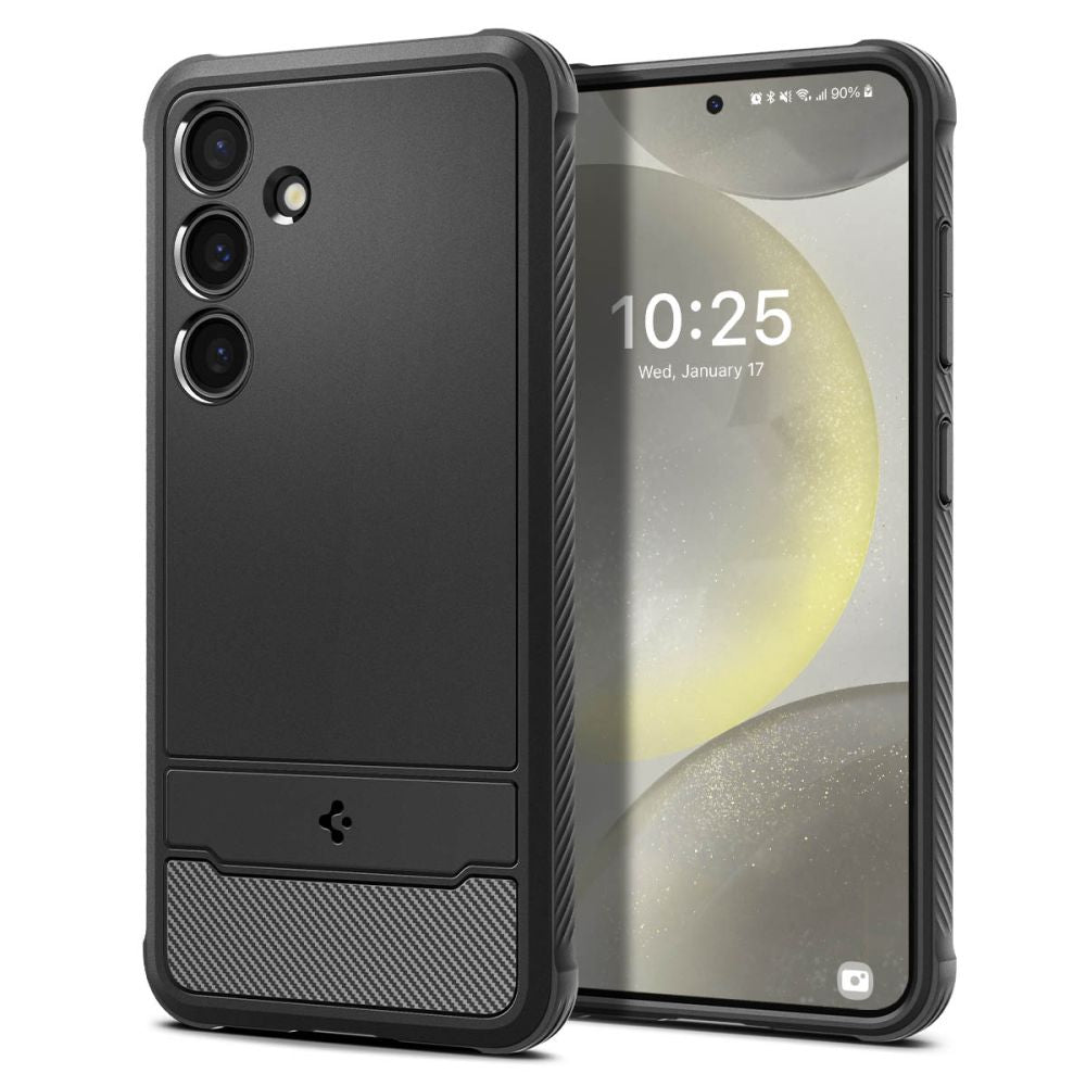 Aizsargvāciņš Samsung Galaxy S24 – Spigen Rugged Armor, matēti melns