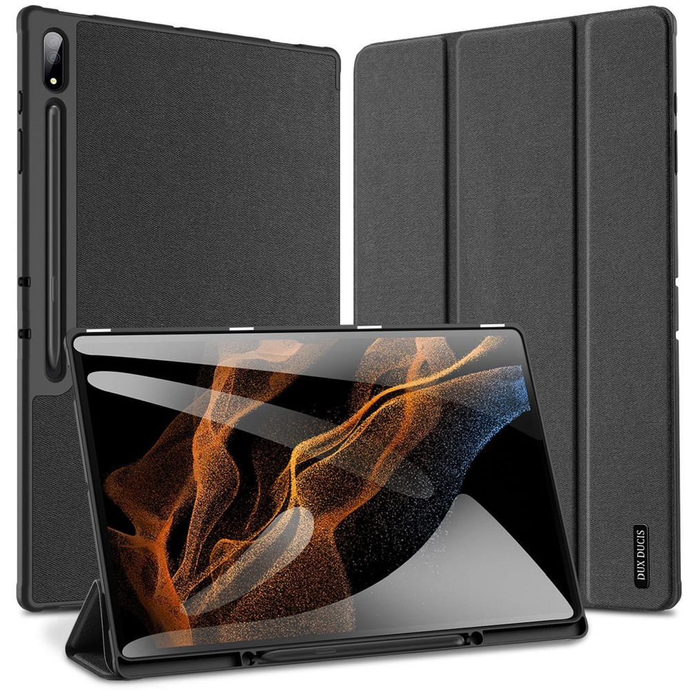 Aizsargvāciņš Samsung Tab S8 Ultra/S9 Ultra – DUX DUCIS DOMO foldable with pencil storage, melns