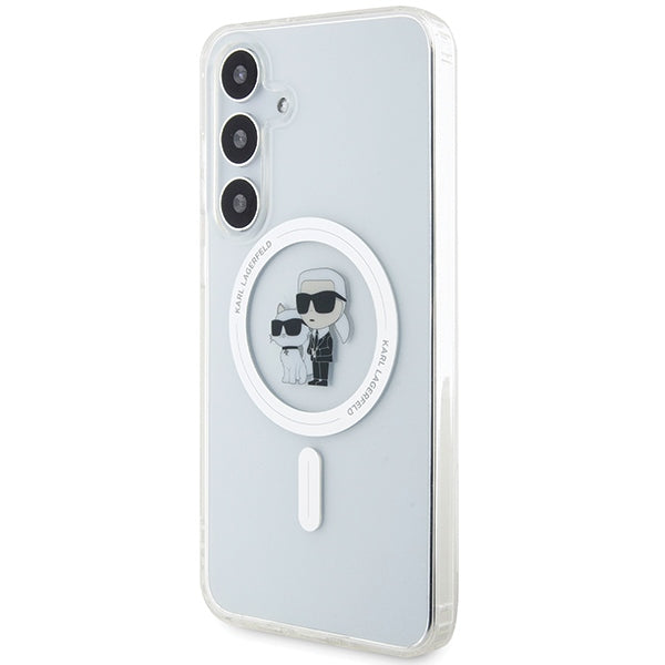 Aizsargvāciņš Samsung Galaxy S24 – Karl Lagerfeld IML Karl&Choupette MagSafe, caurspīdīgs — attēls 2