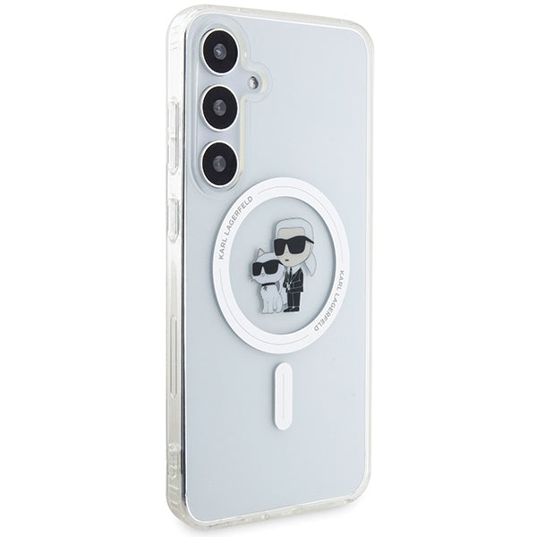 Aizsargvāciņš Samsung Galaxy S24 – Karl Lagerfeld IML Karl&Choupette MagSafe, caurspīdīgs — attēls 4