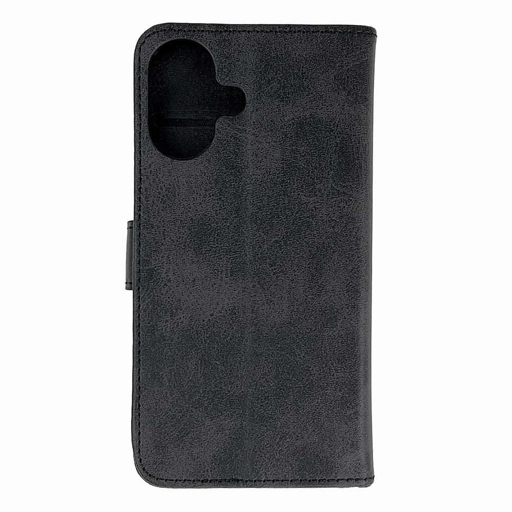 Aizsargvāciņš iPhone 16 – Leather, melns