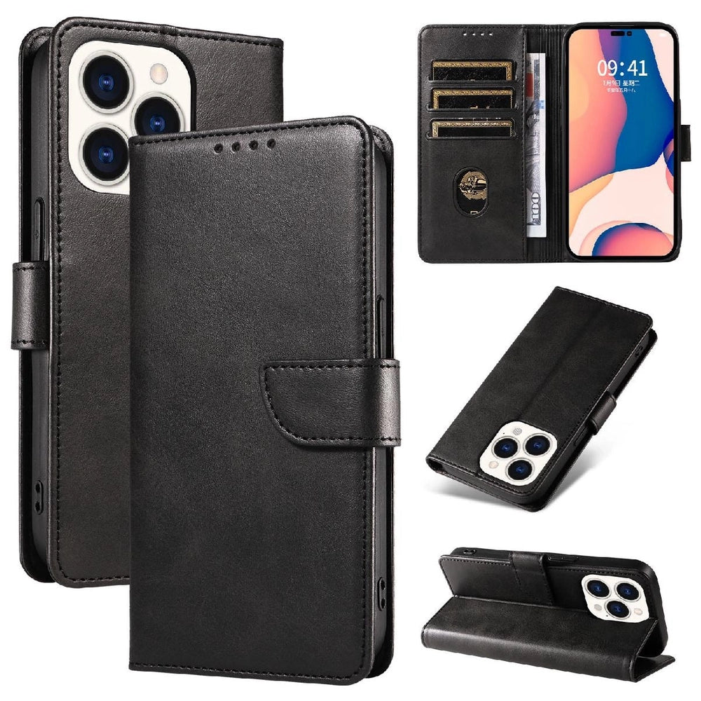 Aizsargvāciņš iPhone 16 – Leather, melns — attēls 4