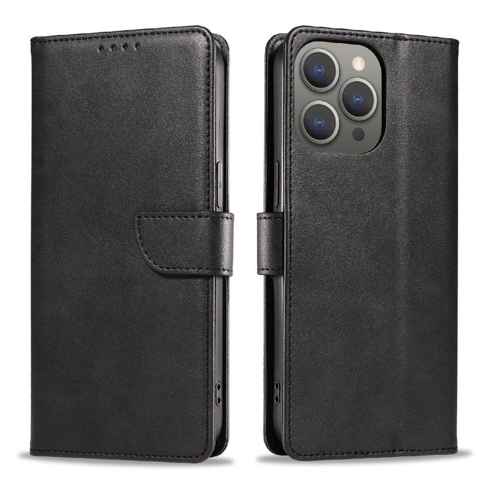 Aizsargvāciņš iPhone 16 Pro – Leather, melns — attēls 2
