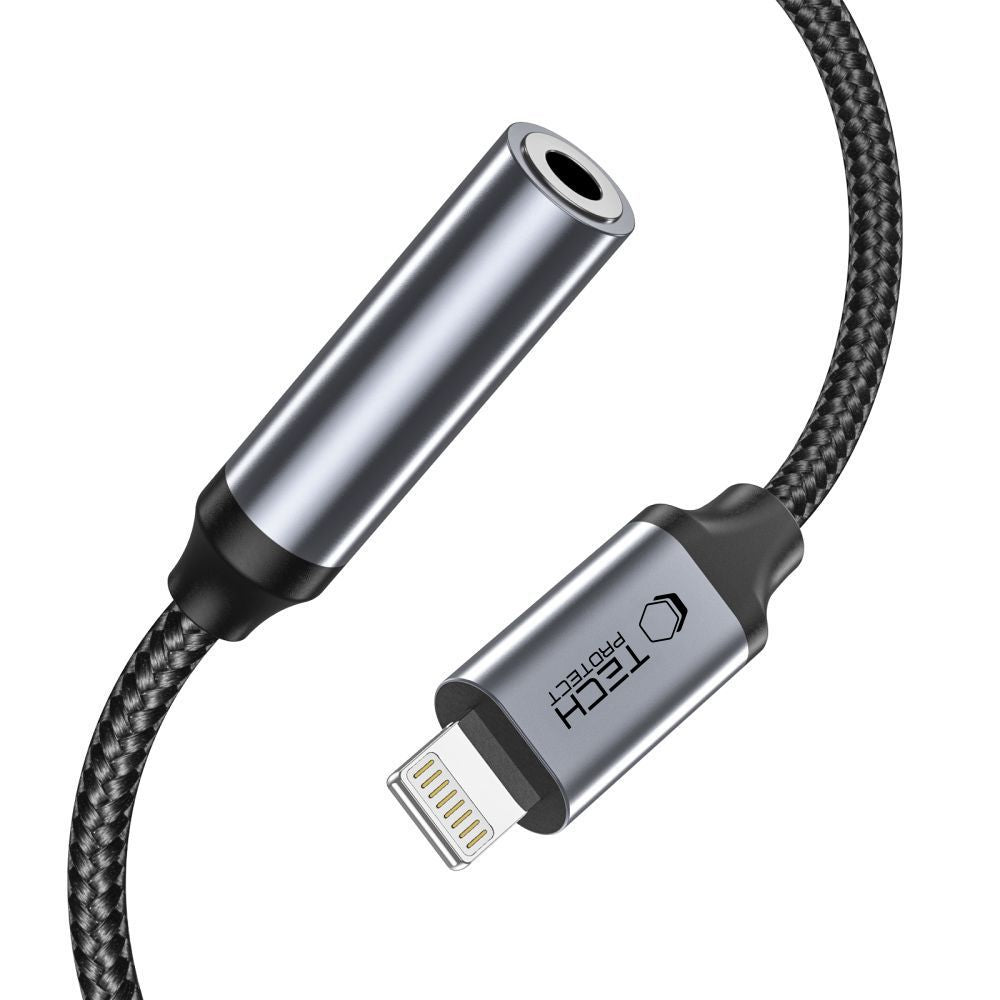 Adapteris Tech-Protect UltraBoost Lightning / 3.5mm mini jack adapter - black — attēls 2