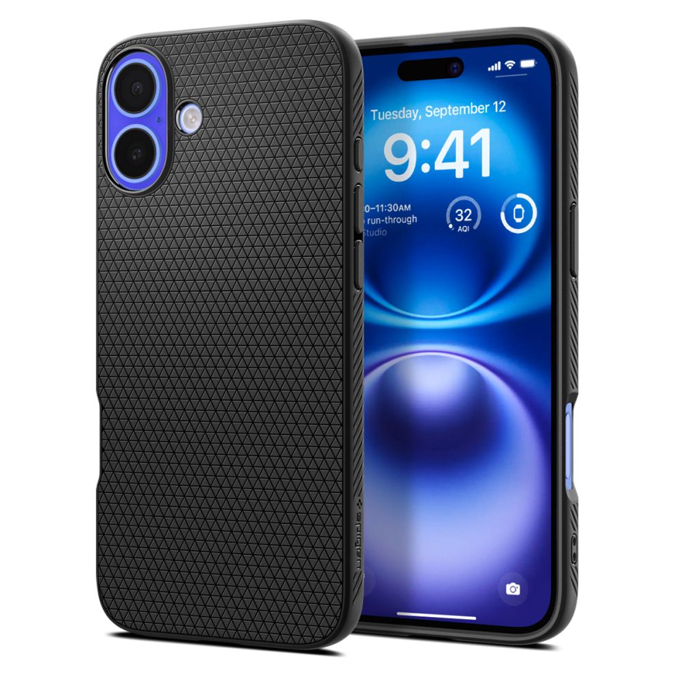 Aizsargvāciņš iPhone 16 Case – Spigen Liquid Air, melns