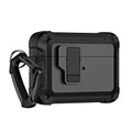 Austiņas Airpods 4 Pro Armor Case with Carabiner - Black