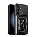 Aizsargvāciņš Samsung Galaxy A56 – Hybrid Armor Camshield with Stand and Camera, melns