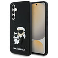 Aizsargvāciņš Samsung Galaxy S24 FE – Karl Lagerfeld 3D Rubber Karl&Choupette, melns