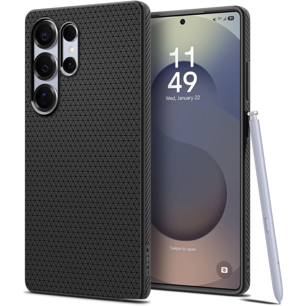 Aizsargvāciņš Samsung Galaxy S25 Ultra – Spigen Liquid Air, melns