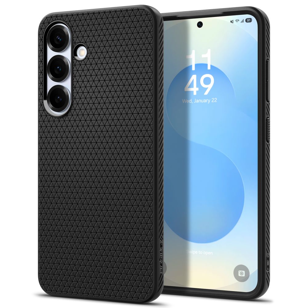 Aizsargvāciņš Samsung Galaxy S25 – Spigen Liquid Air, matēti melns