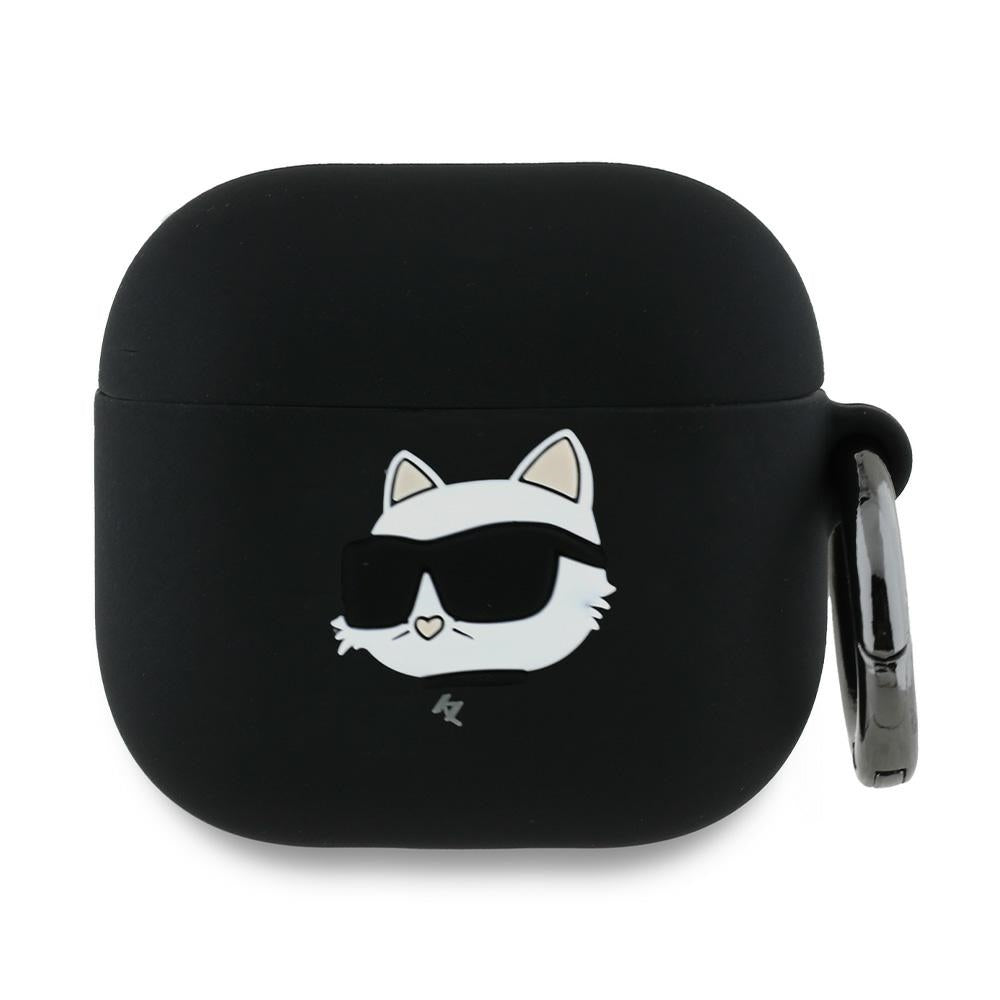 Austiņas Karl Lagerfeld Silicone Choupette Head 3D Case for AirPods 4 - Black