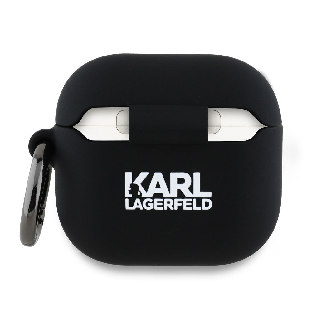 Austiņas Karl Lagerfeld Silicone Choupette Head 3D Case for AirPods 4 - Black — attēls 2