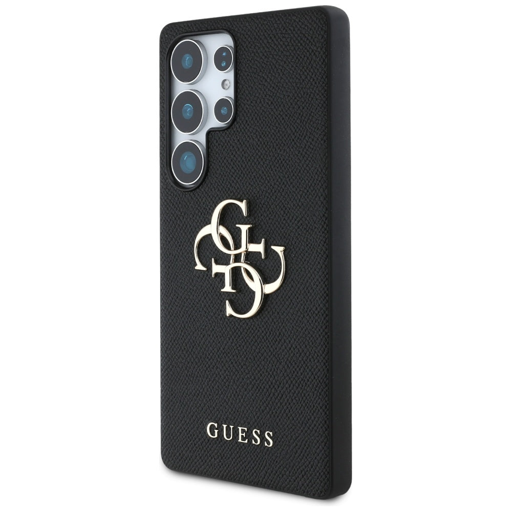 Aizsargvāciņš Samsung Galaxy S25 Ultra – Guess Grained Big 4G Logo Small Classic Logo, melns — attēls 2