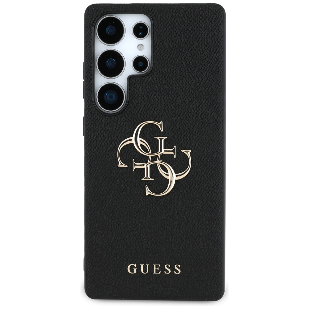 Aizsargvāciņš Samsung Galaxy S25 Ultra – Guess Grained Big 4G Logo Small Classic Logo, melns — attēls 3
