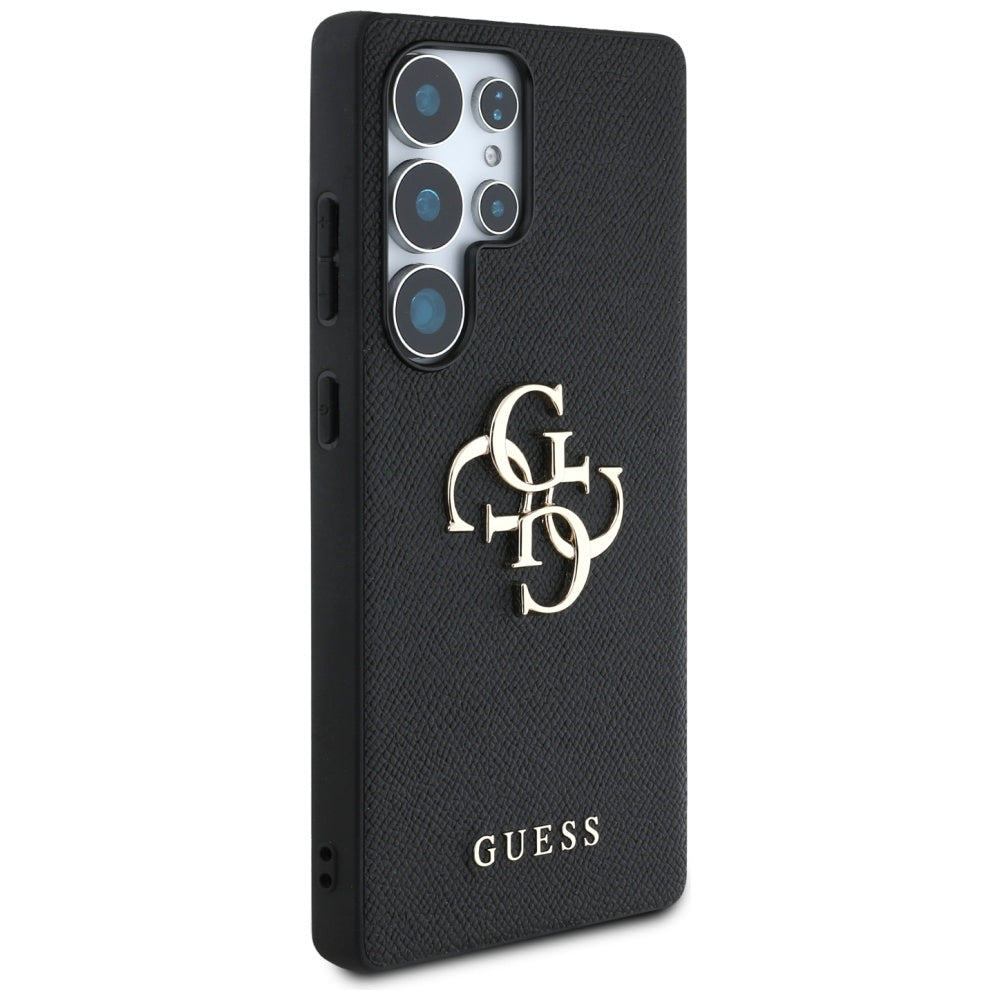 Aizsargvāciņš Samsung Galaxy S25 Ultra – Guess Grained Big 4G Logo Small Classic Logo, melns — attēls 4