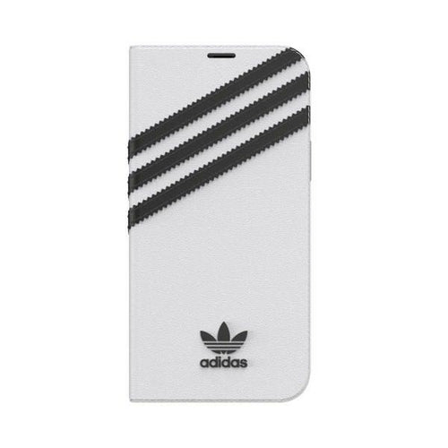 Aizsargvāciņš iPhone 12 / 12 Pro 6.1" - white and – Adidas OR Booklet PU, melns — attēls 2