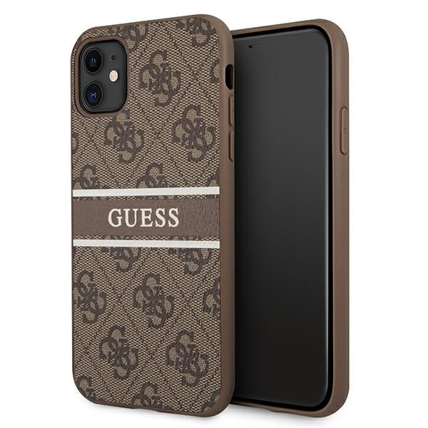 Aizsargvāciņš iPhone 11 / Xr 6.1" – Guess 4G Stripe, brūns