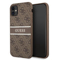 Aizsargvāciņš iPhone 11 / Xr 6.1" – Guess 4G Stripe, brūns