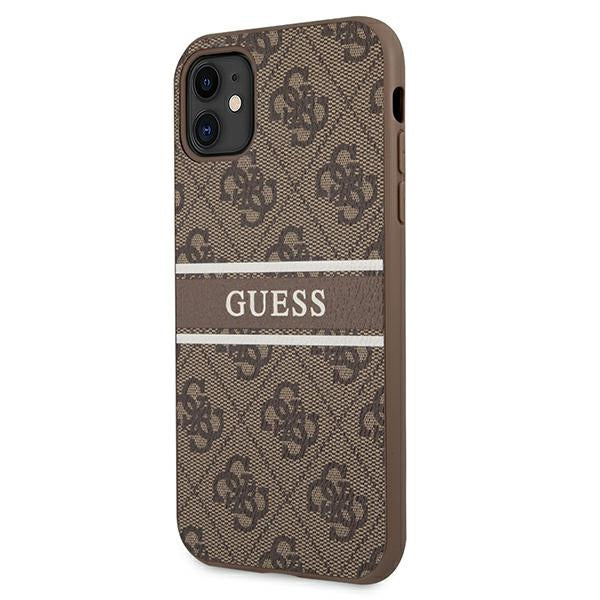Aizsargvāciņš iPhone 11 / Xr 6.1" – Guess 4G Stripe, brūns — attēls 2