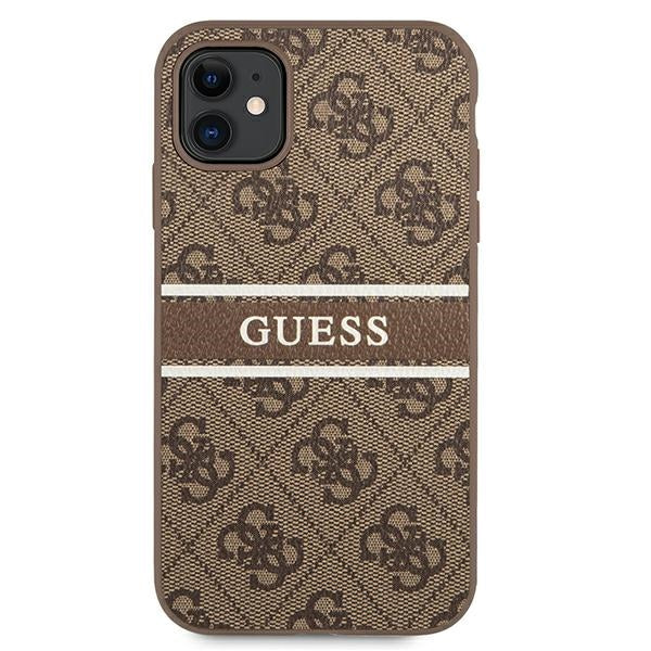 Aizsargvāciņš iPhone 11 / Xr 6.1" – Guess 4G Stripe, brūns — attēls 3