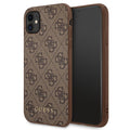 Aizsargvāciņš iPhone 11 / Xr 6.1" – Guess 4G Metal Gold Logo, brūns