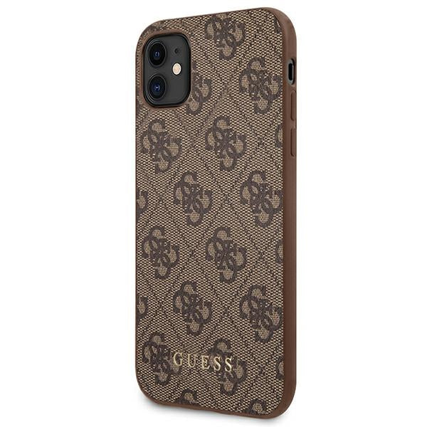 Aizsargvāciņš iPhone 11 / Xr 6.1" – Guess 4G Metal Gold Logo, brūns — attēls 2
