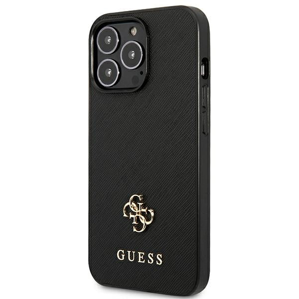 Aizsargvāciņš iPhone 13 Pro / 13 6.1" – Guess Saffiano 4G Small Metal Logo, melns — attēls 2