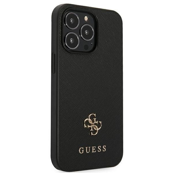 Aizsargvāciņš iPhone 13 Pro / 13 6.1" – Guess Saffiano 4G Small Metal Logo, melns — attēls 4