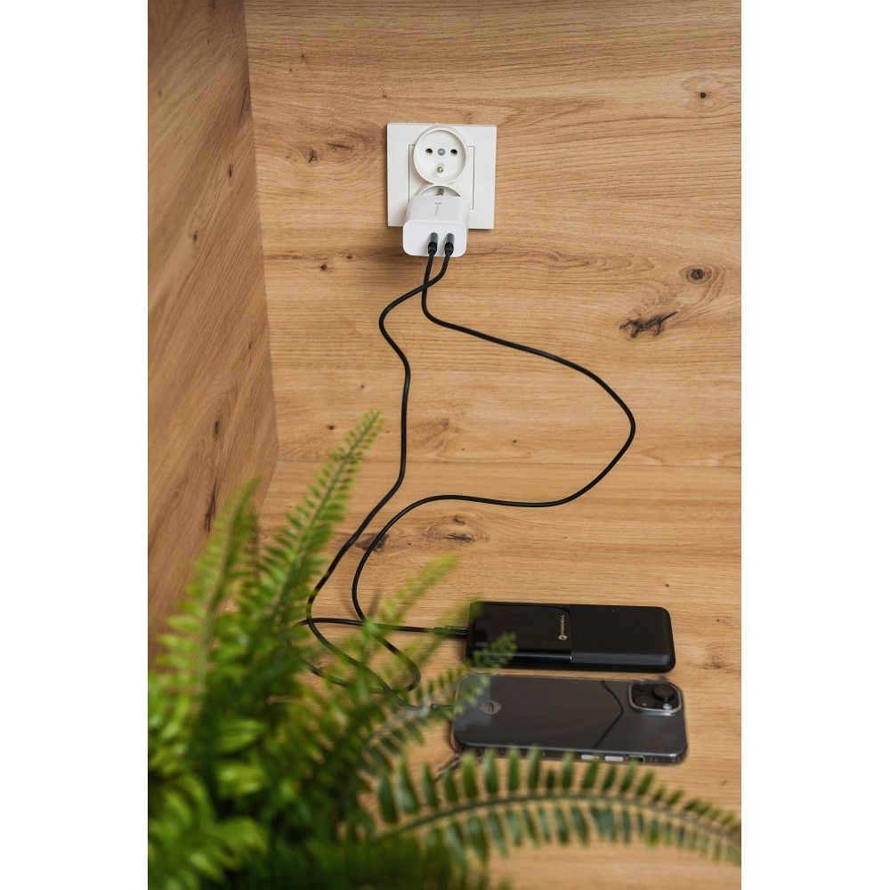 Kabelis FORCELL F-ENERGY C338 cable Type C to Type C PD QC4.0 3A 60W 1,5 m black — attēls 4