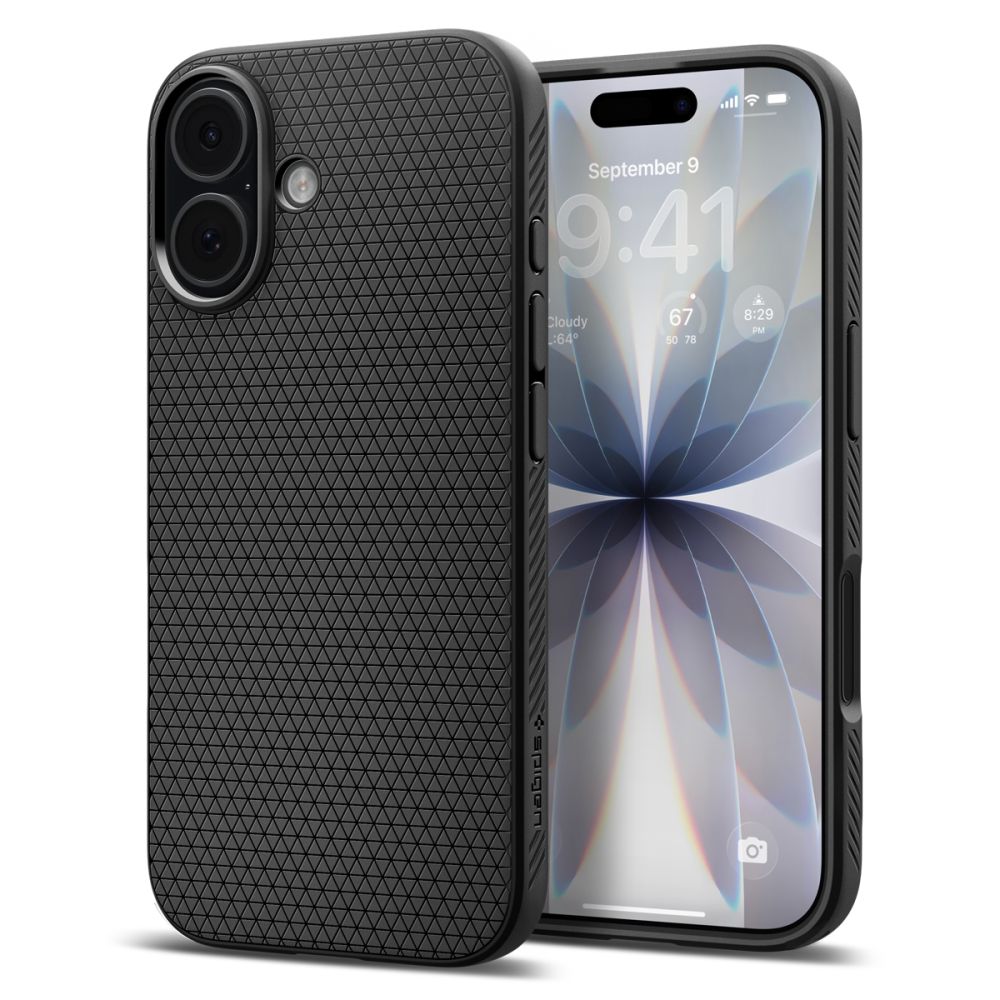 Aizsargvāciņš iPhone 17 – Spigen Liquid Air, matēti melns