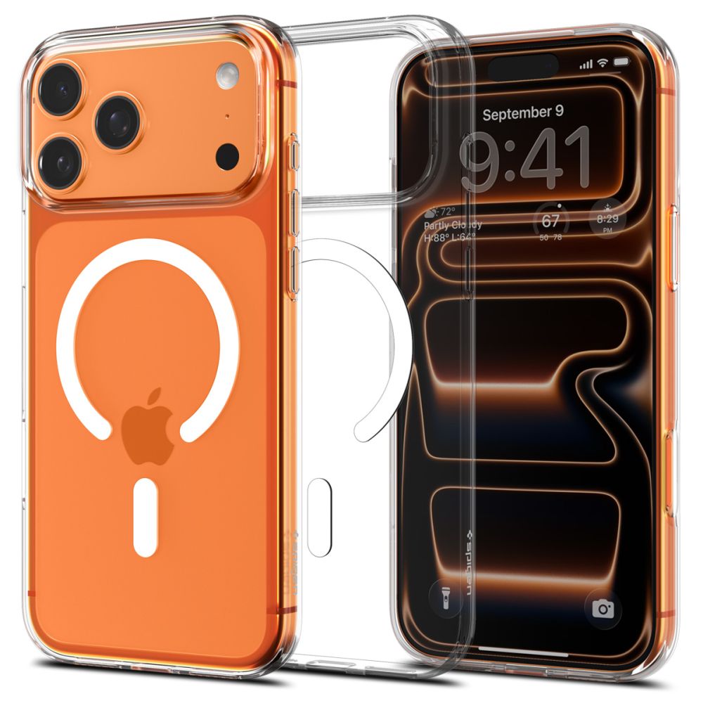 Aizsargvāciņš iPhone 17 Pro Max - Clear and – Spigen Liquid Crystal MagSafe, balts