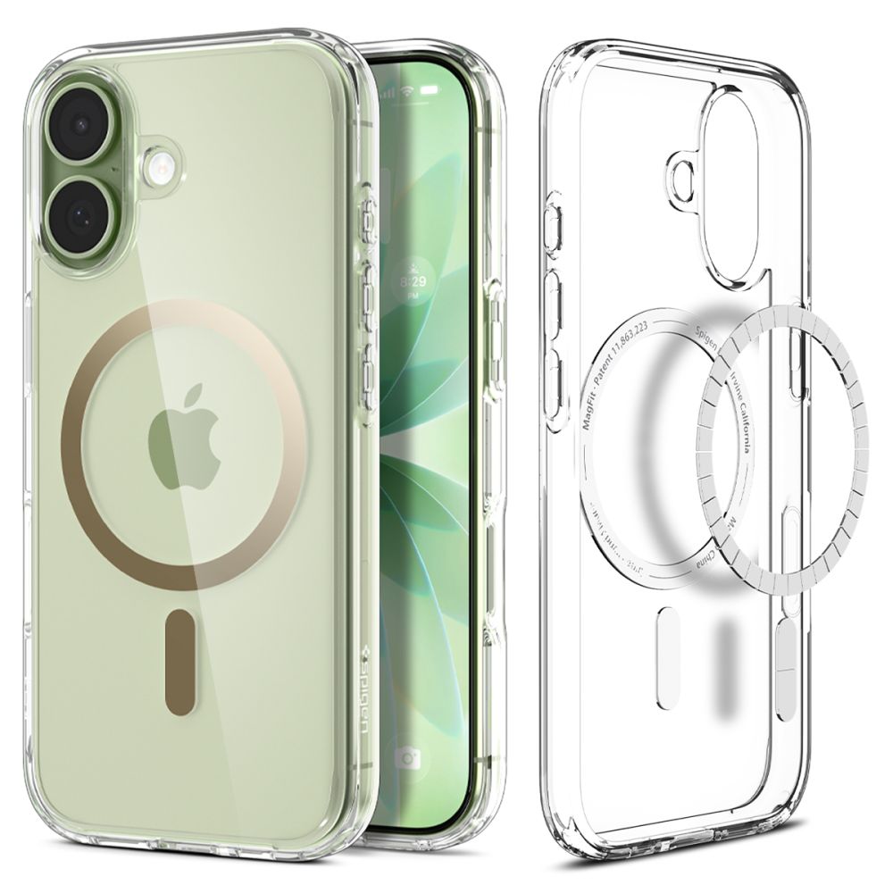 Aizsargvāciņš iPhone 17 - Transparent – Spigen Ultra Hybrid MagSafe, zelta