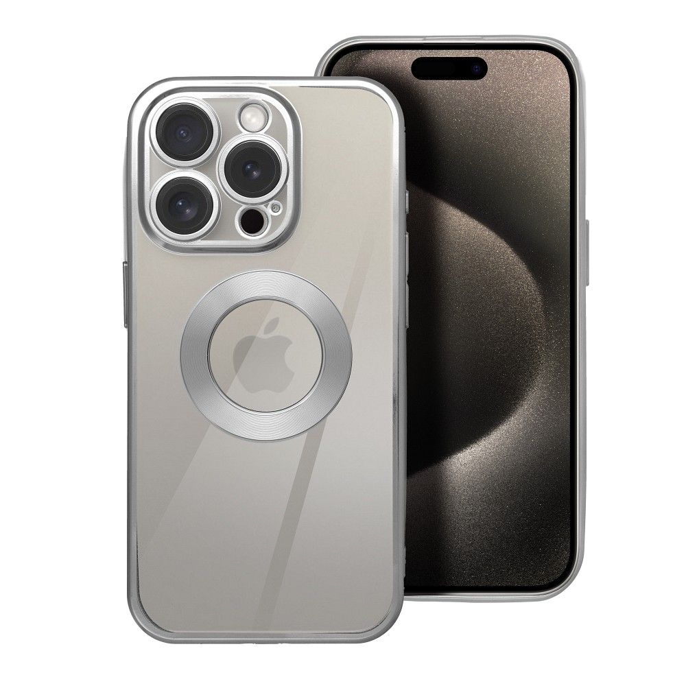 Aizsargvāciņš iPhone 16 – GLAM, sudraba
