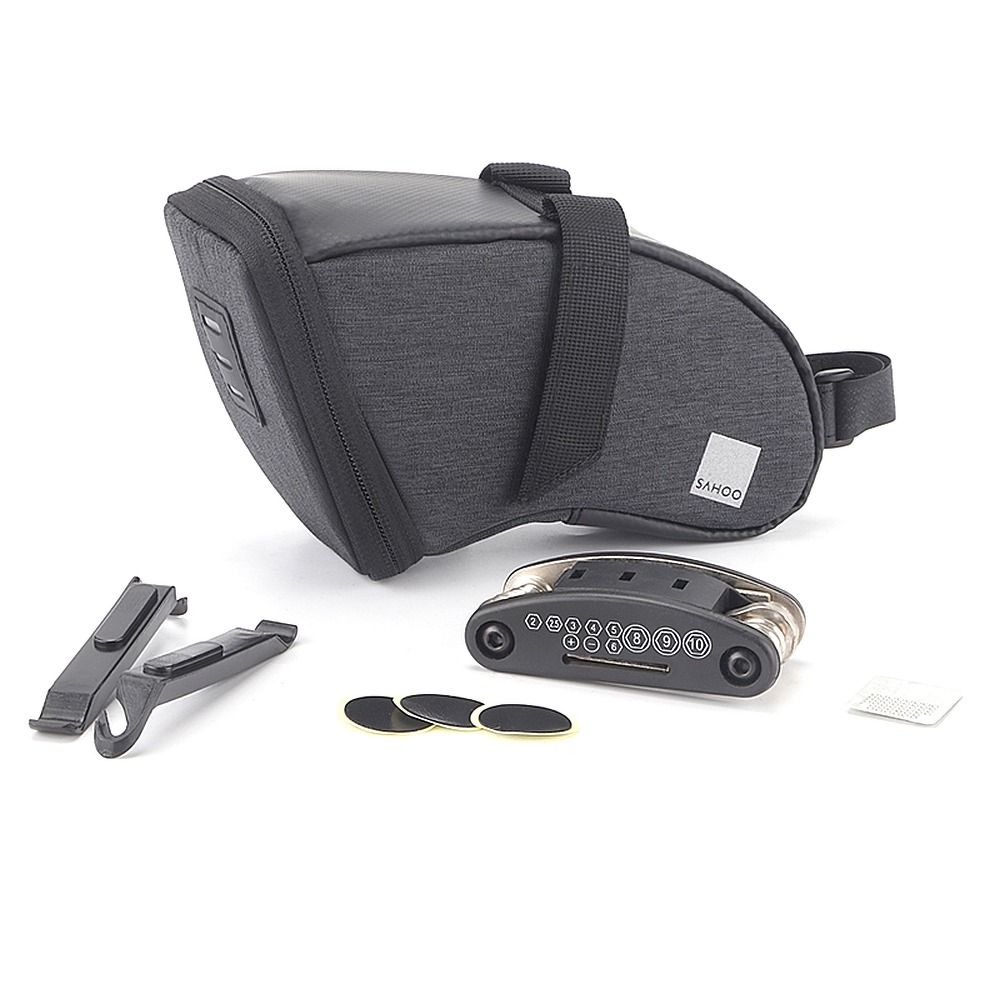 Velosipēda vai skrejriteņa soma SAHOO bike bag under the bicycle seat with zip 1L 131470L-SA black — attēls 3