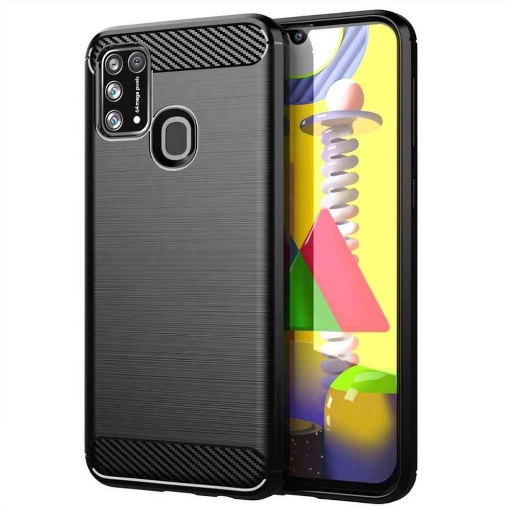 Aizsargvāciņš Samsung M31 – CARBON, melns