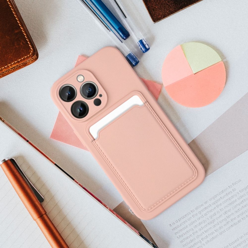 Aizsargvāciņš iPhone 12 – CARD, rozā — attēls 4