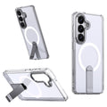Aizsargvāciņš Samsung Galaxy A57 with Stand, – Hybrid Armor X Compatible with MagSafe, caurspīdīgs