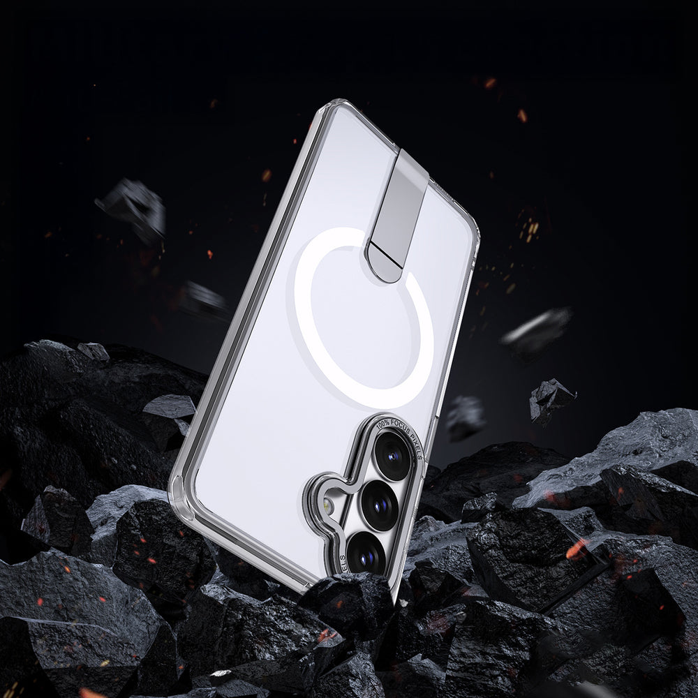 Aizsargvāciņš Samsung Galaxy A57 with Stand, – Hybrid Armor X Compatible with MagSafe, caurspīdīgs — attēls 2