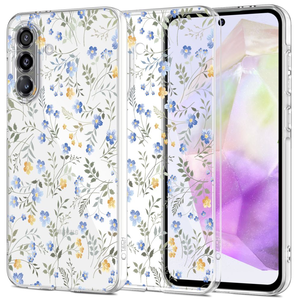 Aizsargvāciņš Samsung Galaxy A37 5G - Multicolor Flowers – Tech-Protect FlexAir