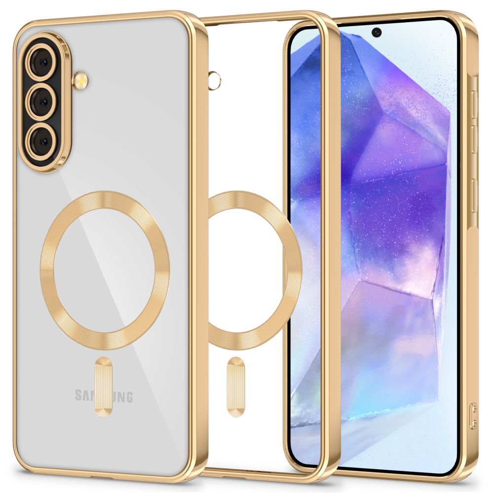 Aizsargvāciņš Samsung Galaxy A57 5G - Transparent – Tech-Protect MagFlex MagSafe, zelta